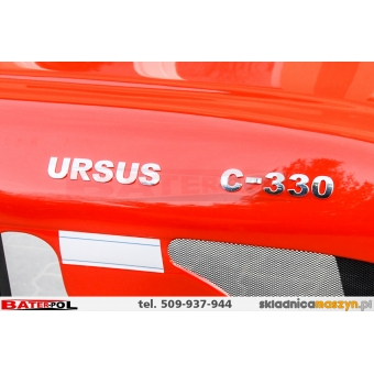 Maska z tworzywa NAGLAK URSUS C-330 czerwona z napisami chromowanymi  